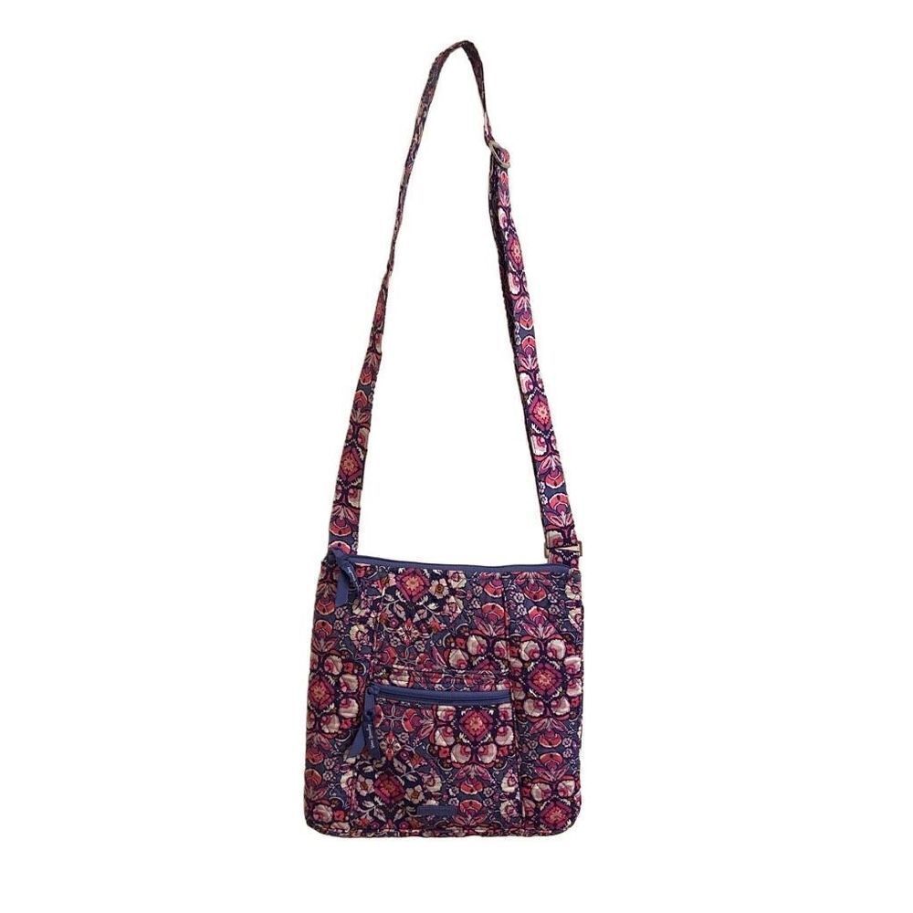 Vera Bradley Magenta Medallion Hipster Crossbody Bag Pink Purple Floral